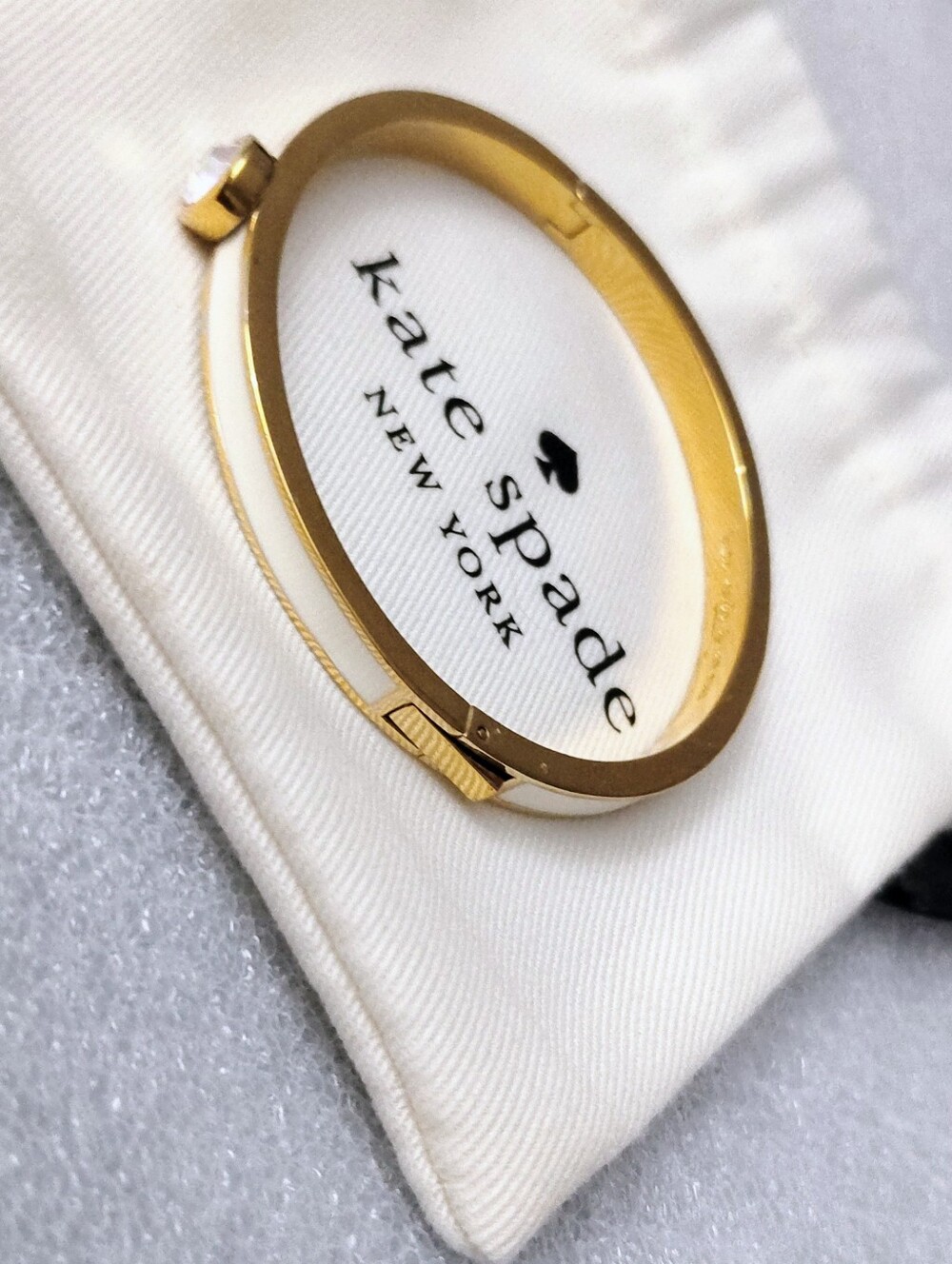 Kate Spade White Enamel Bangle Bracelet - Picture 4 of 9